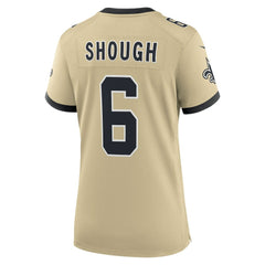 Tyler Shough New Orleans Saints Women's Alternate Game Player Jersey - Gold - Nike