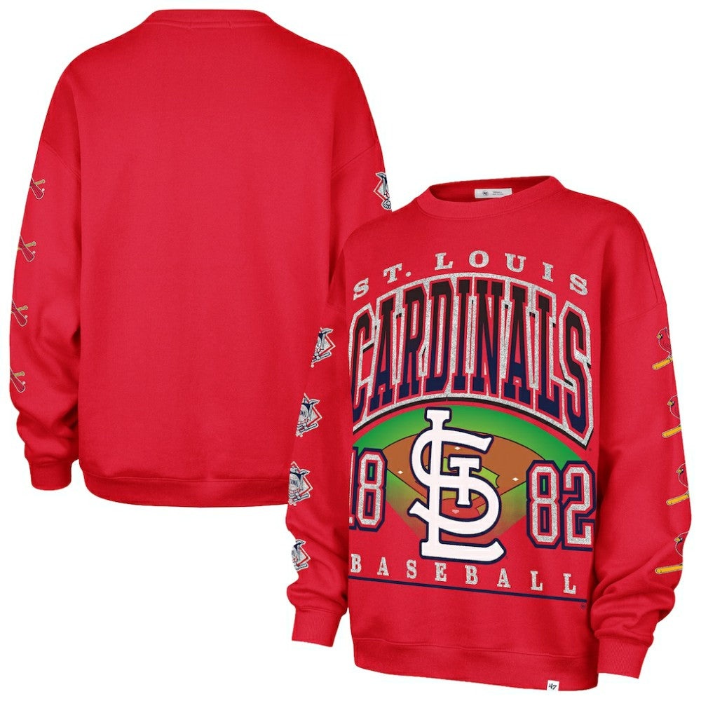 St. Louis Cardinals '47 Women's Trendy Team Go Big Oversized Sweatshirt Online