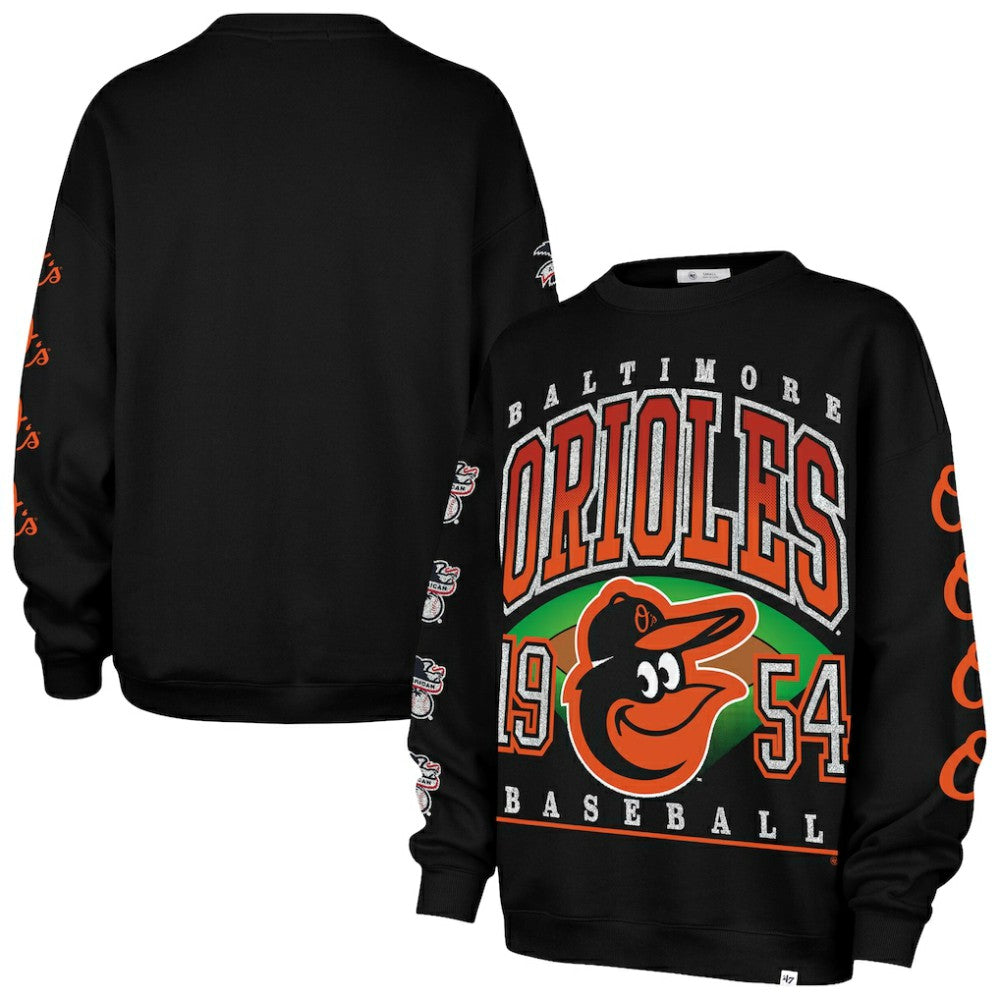 Baltimore Orioles '47 Women's Trendy Team Go Big Oversized Sweatshirt Discount