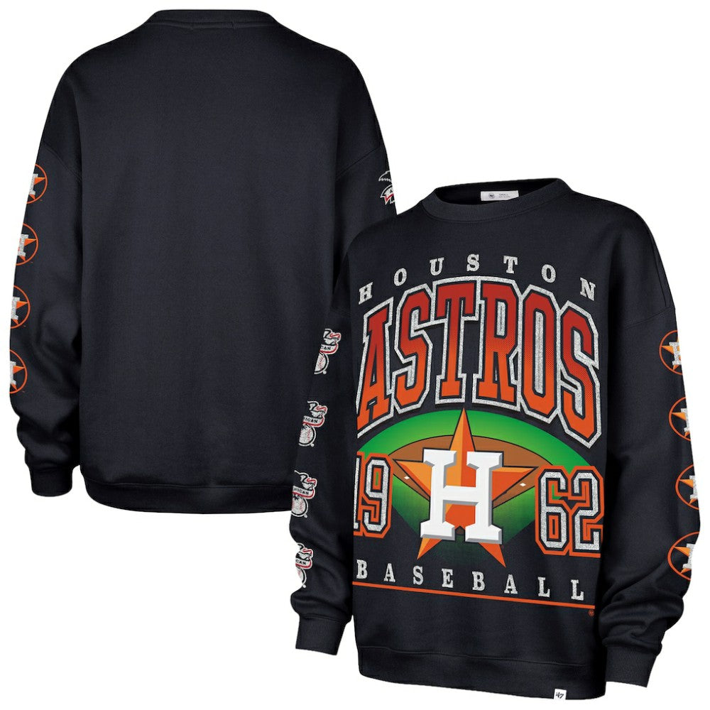 Houston Astros '47 Women's Trendy Team Go Big Oversized Sweatshirt Discount