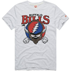 Buffalo Bills Homage NFL x Grateful Dead Tri-Blend T-Shirt - Ash - NFL