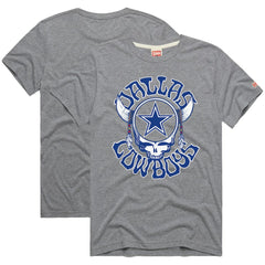 Dallas Cowboys Homage NFL x Grateful Dead Tri-Blend T-Shirt - Gray - NFL