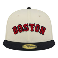 Boston Red Sox New Era Two-Tone Stitch 59FIFTY Fitted Hat Outlet
