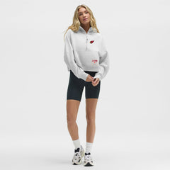 Arizona Cardinals lululemon Women's Scuba Oversized Half-Zip Hoodie - Heathered Core Ultra Light Grey - NFL