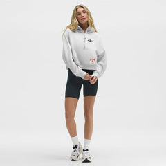 Baltimore Ravens lululemon Women's Scuba Oversized Half-Zip Hoodie - Heathered Core Ultra Light Grey - NFL