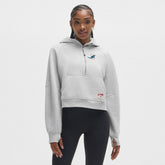 Miami Dolphins lululemon Women's Scuba Oversized Half-Zip Hoodie - Heathered Core Ultra Light Grey - NFL
