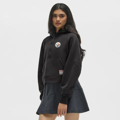 Pittsburgh Steelers lululemon Women's Scuba Oversized Half-Zip Hoodie - Black - NFL