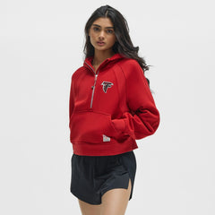 Atlanta Falcons lululemon Women's Scuba Oversized Half-Zip Hoodie - College Crimson - NFL
