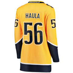 Erik Haula Nashville Predators Fanatics Women's Home Breakaway Player Jersey - Gold | Fanatics Lifestyle