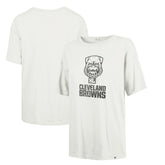 Cleveland Browns '47 Women's Dawg Pound XL Premier Sadie Oversized T-Shirt - Cream - 47 brand