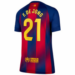 Nike - Frenkie de Jong Barcelona Women's 2025/26 Home Replica Jersey - Navy