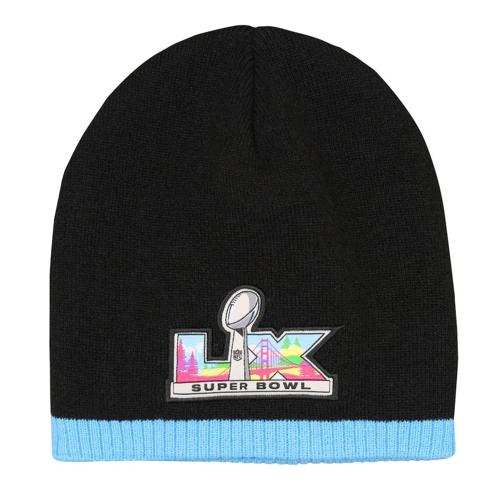 Super Bowl LX Outerstuff Youth Uncuffed Knit Hat - Black - NFL