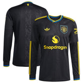 Adidas - Manchester United 2025/26 Third Replica Long Sleeve Jersey - Black