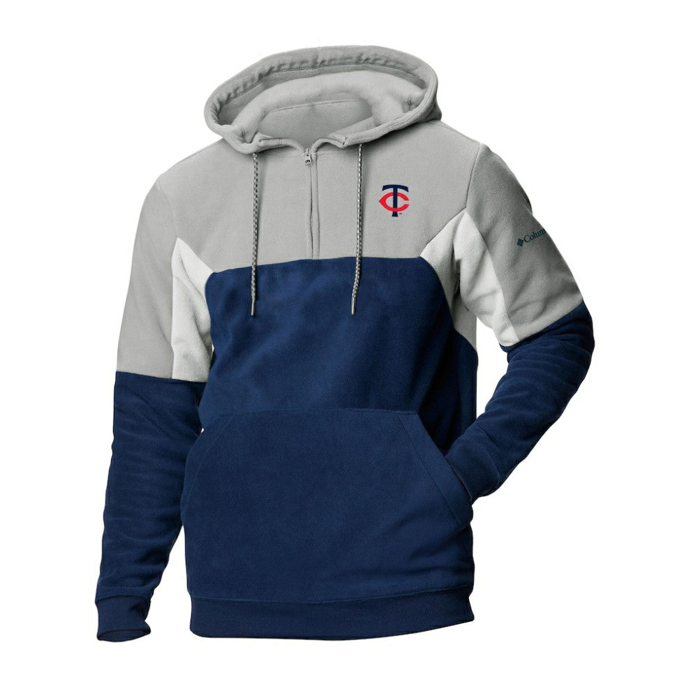 Minnesota Twins Columbia Men's Lodge Fleece Quarter-Zip Hoodie Discount