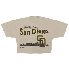 San Diego Padres Fanatics Women's Skyline Crop T-Shirt Discount