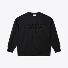 Washington Capitals Mitchell & Ness Phantom Fleece Crew Neck Sweatshirt - Black | NHL sale