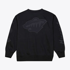 Minnesota Wild Mitchell & Ness Phantom Fleece Crew Neck Sweatshirt - Black | NHL online