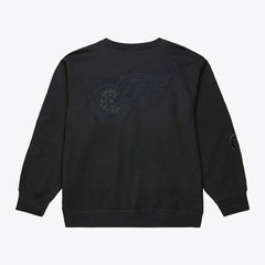Detroit Red Wings Mitchell & Ness Phantom Fleece Crew Neck Sweatshirt - Black | NHL on sale