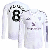 Adidas - Bruno Fernandes Manchester United 2025/26 Away Long Sleeve Player Jersey - White