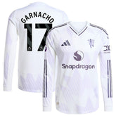 Adidas - Alejandro Garnacho Manchester United 2025/26 Away Long Sleeve Player Jersey - White