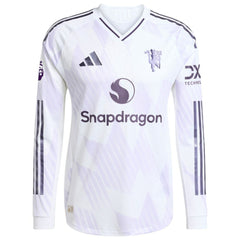 Adidas - Alejandro Garnacho Manchester United 2025/26 Away Long Sleeve Player Jersey - White