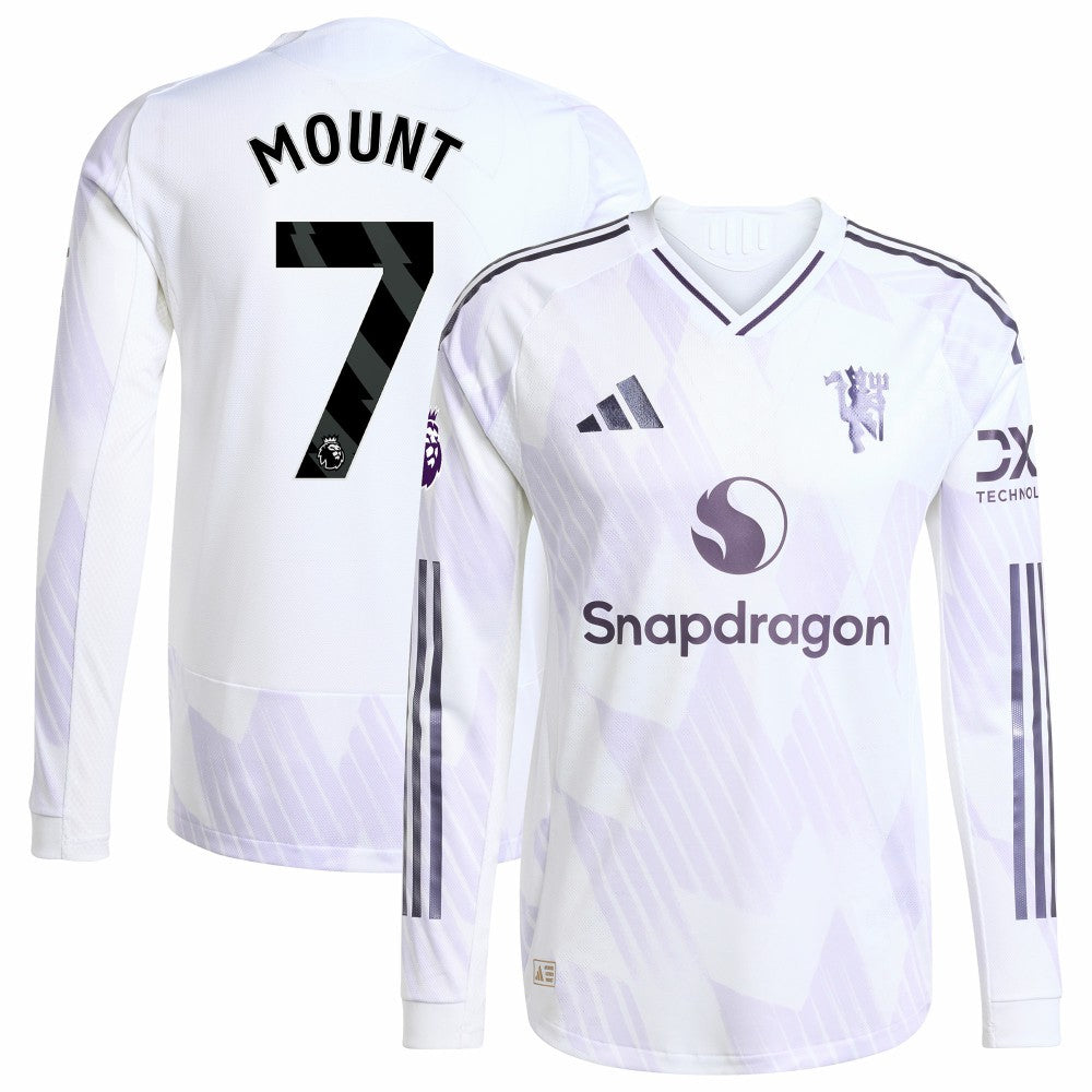 Adidas - Mason Mount Manchester United 2025/26 Away Long Sleeve Player Jersey - White