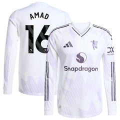 Adidas - Amad Diallo Manchester United 2025/26 Away Long Sleeve Player Jersey - White