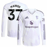 Adidas - Kobbie Mainoo Manchester United 2025/26 Away Long Sleeve Player Jersey - White