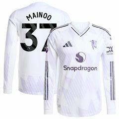 Adidas - Kobbie Mainoo Manchester United 2025/26 Away Long Sleeve Player Jersey - White
