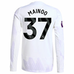 Adidas - Kobbie Mainoo Manchester United 2025/26 Away Long Sleeve Player Jersey - White