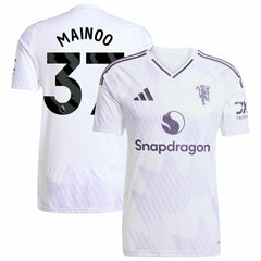 Adidas - Kobbie Mainoo Manchester United 2025/26 Away Replica Player Jersey - White