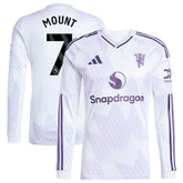 Adidas - Mason Mount Manchester United 2025/26 Away Replica Long Sleeve Player Jersey - White