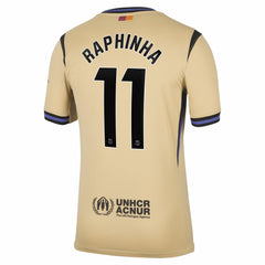 Nike - Raphinha Barcelona 2025/26 Away Stadium Replica Jersey - Gold