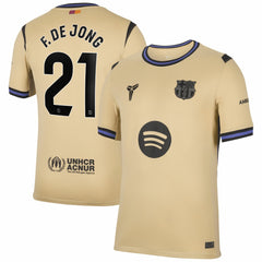 Nike - Frenkie de Jong Barcelona 2025/26 Away Stadium Replica Jersey - Gold