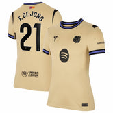 Nike - Frenkie de Jong Barcelona Women's 2025/26 Away Stadium Replica Jersey - Gold