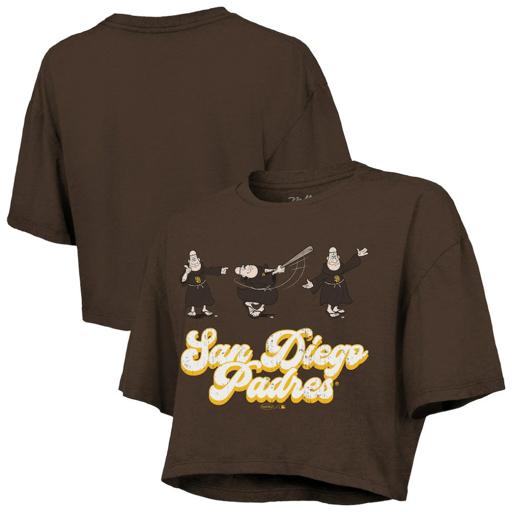 San Diego Padres Majestic Threads Women's Boxy Crop T-Shirt Outlet