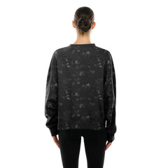 New Era Chicago Bulls Women's Throwback Collection Mineral Wash Crewneck Sweatshirt Black
