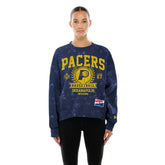 New Era Indiana Pacers Women's Throwback Collection Mineral Wash Crewneck Sweatshirt Navy