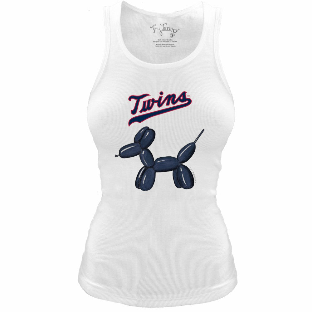 Minnesota Twins Tiny Turnip Women's Fitted Balloon Dog Tri-Blend Tank Top for sale