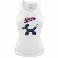 Minnesota Twins Tiny Turnip Women's Fitted Balloon Dog Tri-Blend Tank Top for sale
