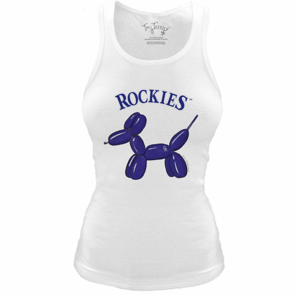 Colorado Rockies Tiny Turnip Women's Fitted Balloon Dog Tri-Blend Tank Top Outlet