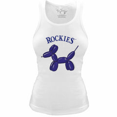 Colorado Rockies Tiny Turnip Women's Fitted Balloon Dog Tri-Blend Tank Top Outlet