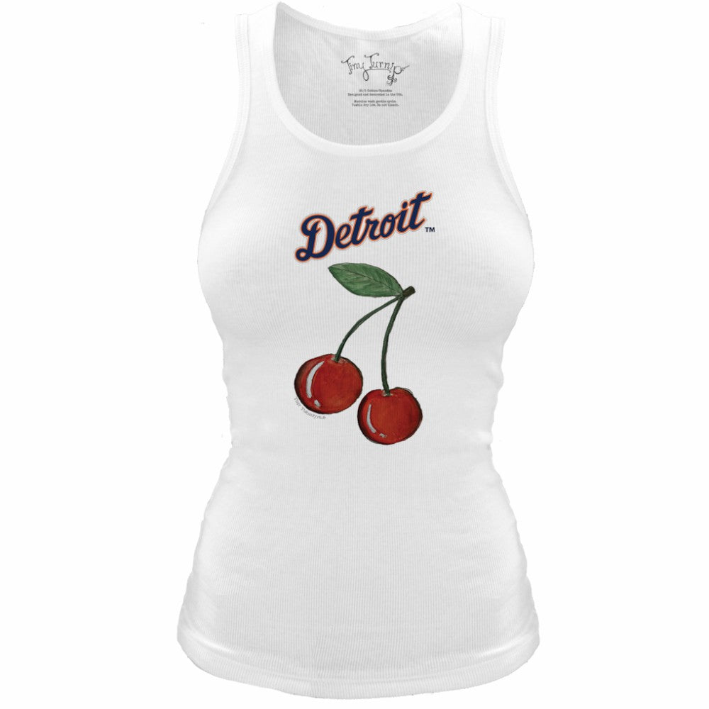 Detroit Tigers Tiny Turnip Women's Fitted Cherries Tri-Blend Tank Top for sale