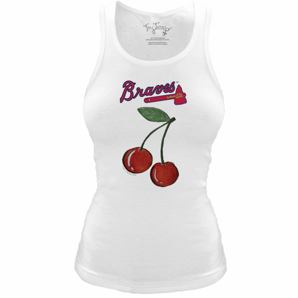 Atlanta Braves Tiny Turnip Women's Fitted Cherries Tri-Blend Tank Top Discount