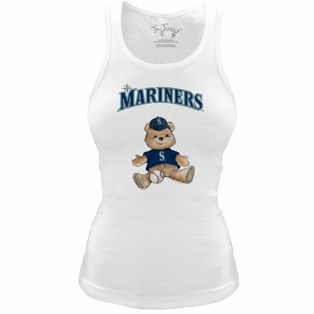 Seattle Mariners Tiny Turnip Women's Fitted Teddy Bear Tri-Blend Tank Top Online