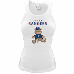 Texas Rangers Tiny Turnip Women's Fitted Teddy Bear Tri-Blend Tank Top Discount