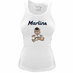 Miami Marlins Tiny Turnip Women's Fitted Teddy Bear Tri-Blend Tank Top Online