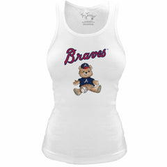 Atlanta Braves Tiny Turnip Women's Fitted Teddy Bear Tri-Blend Tank Top Discount