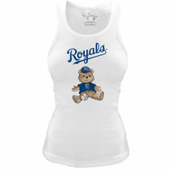 Kansas City Royals Tiny Turnip Women's Fitted Teddy Bear Tri-Blend Tank Top Discount