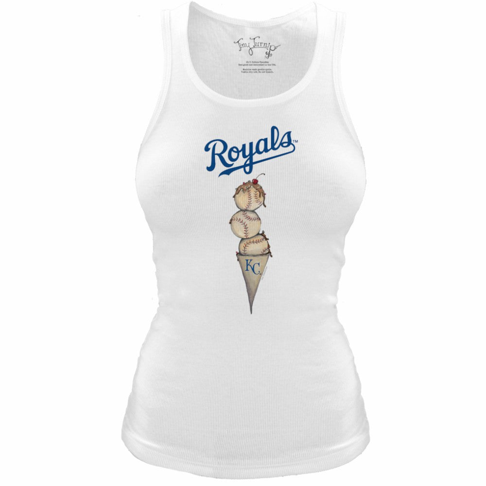 Kansas City Royals Tiny Turnip Women's Fitted Triple Scoop Tri-Blend Tank Top Outlet